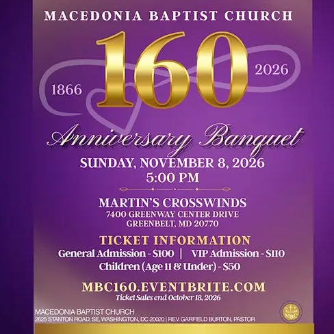 160th Church Anniversary Banquet