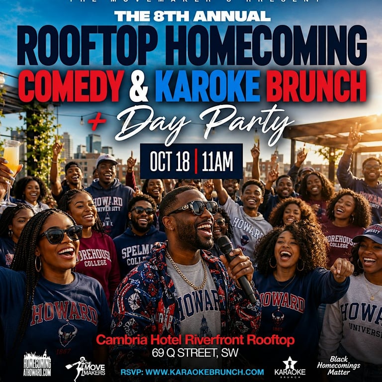 8th Annual HU Karaoke + Comedy Howard Homecoming Rooftop Brunch