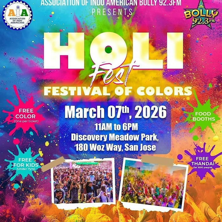 AIA Holi Fest San Jose 2027