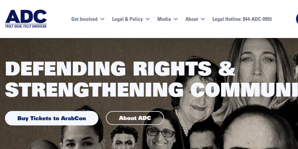 Advocate Defend Connect American Arab Anti-Discrimination Committee -  industry in Washington DC