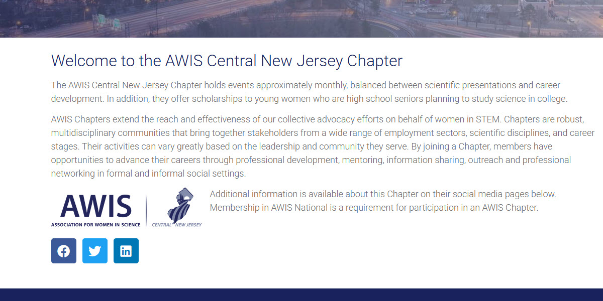 Association for Women in Science Central New Jersey Chapter -  industry in Princeton NJ