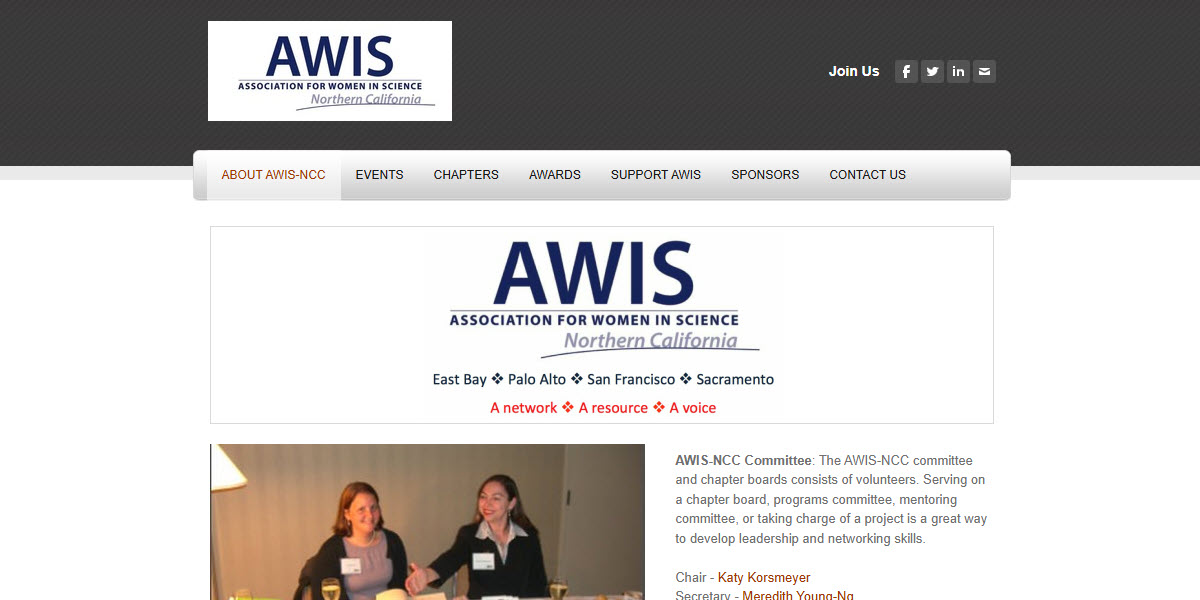 Association for Women in Science Northern California Chapter -  industry in San Mateo CA