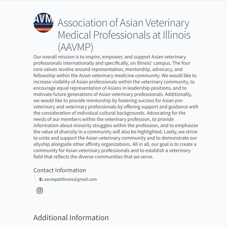 Association of Asian Veterinary Medical Professionals at Illinois -  industry in Urbana IL