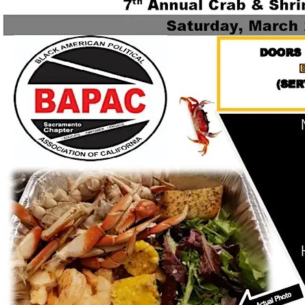 BAPAC Sacramento Chapter 7th Annual Crab & Shrimp Feed Fundraiser