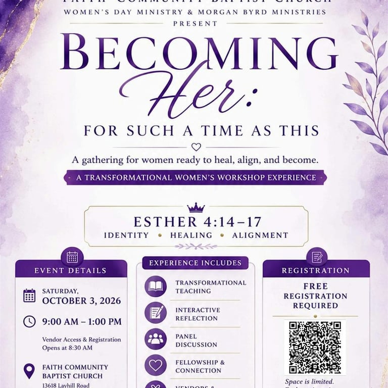 Becoming Her: For Such a Time as This: A Transformational Women's Workshop