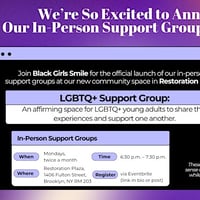 Black Girls Smile: In-Person LGBTQ+ Support Group