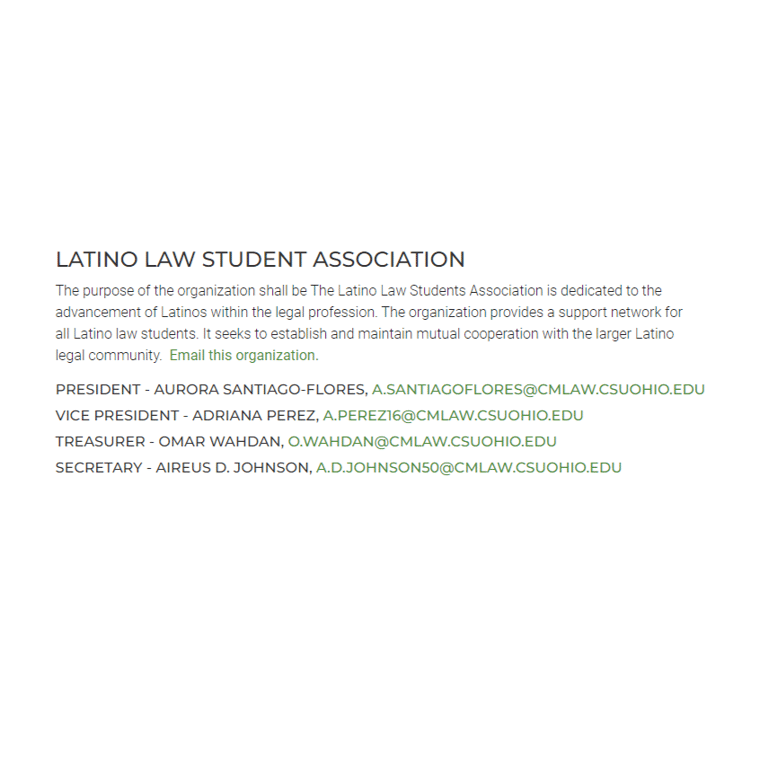 CSU Law Latino Law Students Association -  industry in Cleveland OH