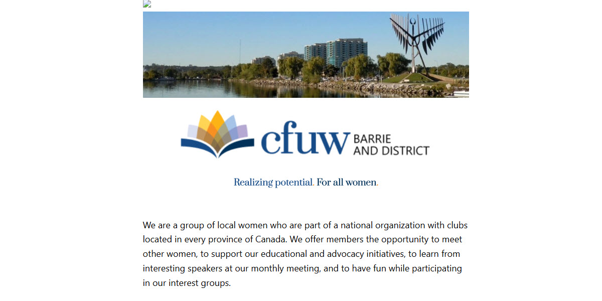 Canadian Federation of University Women Barrie and District -  industry in Barrie ON