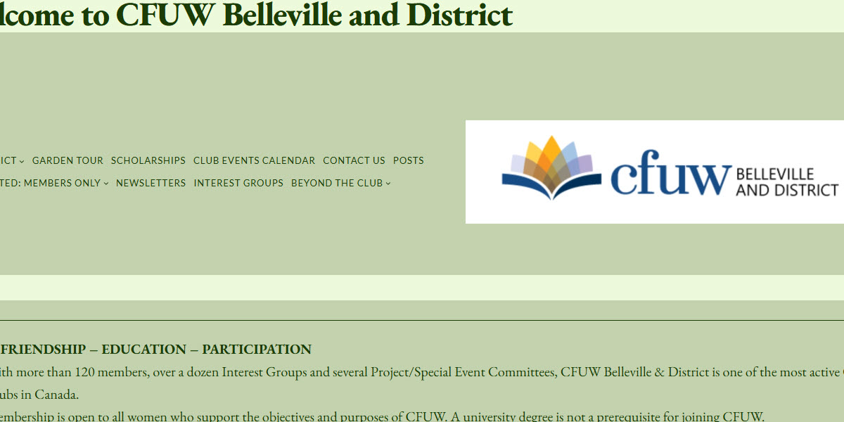 Canadian Federation of University Women Belleville and District -  industry in Belleville ON