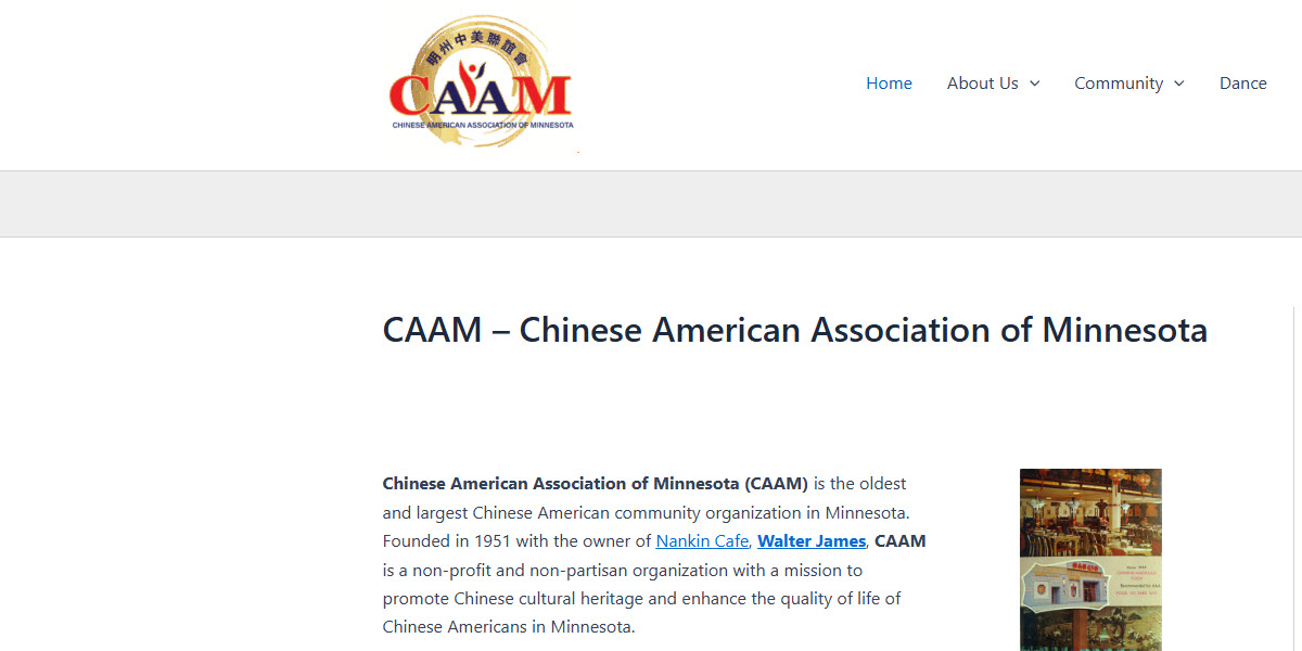 Chinese American Association of Minnesota -  industry in Minneapolis MN