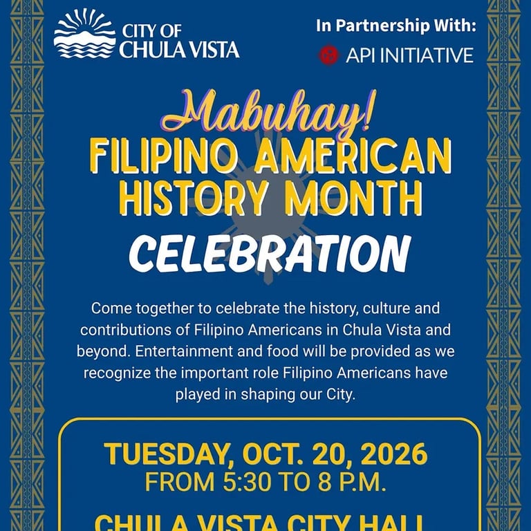City of Chula Vista Filipino American History Month Celebration