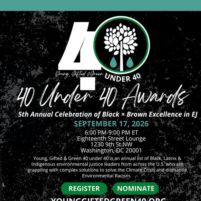 Congressional Black Caucus Young, Gifted & Green 40 Under 40 Awards 2026