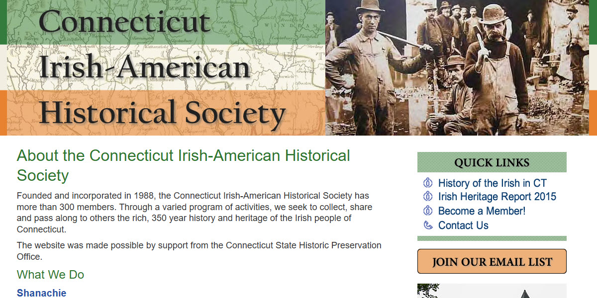 Connecticut Irish-American Historical Society -  industry in Orange CT