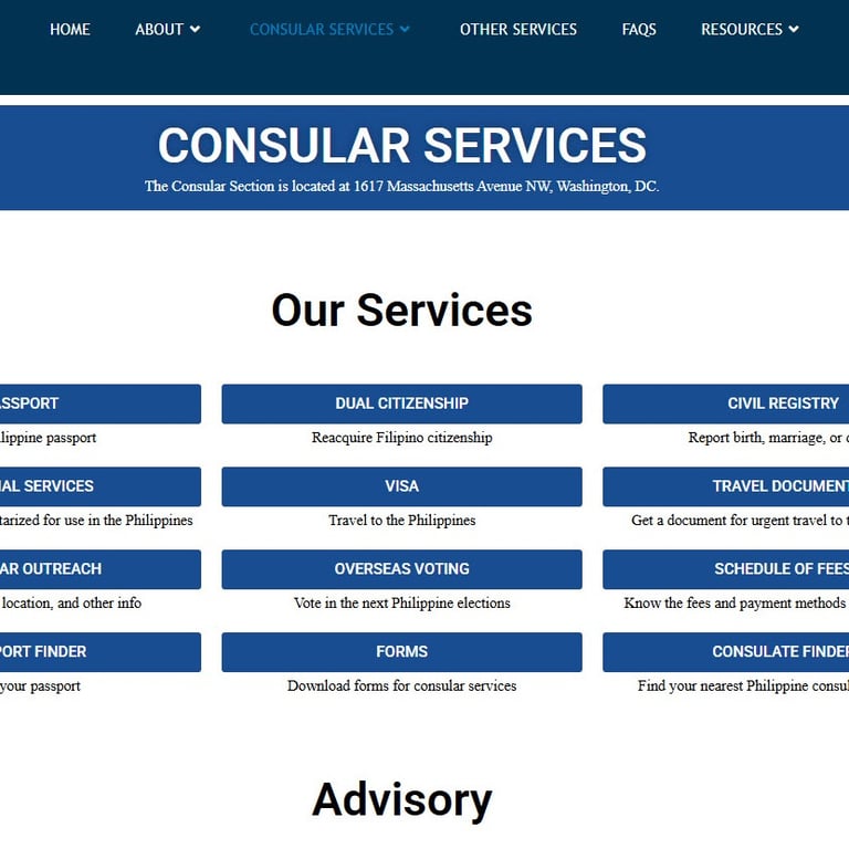 Filipino Speaking Nonprofits Near Me - Consular Section of the Embassy of the Republic of the Philippines - Washington D.C.