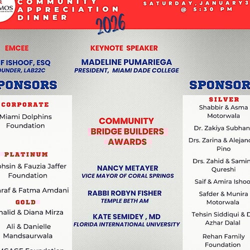 Cosmos Annual Community Appreciation Dinner