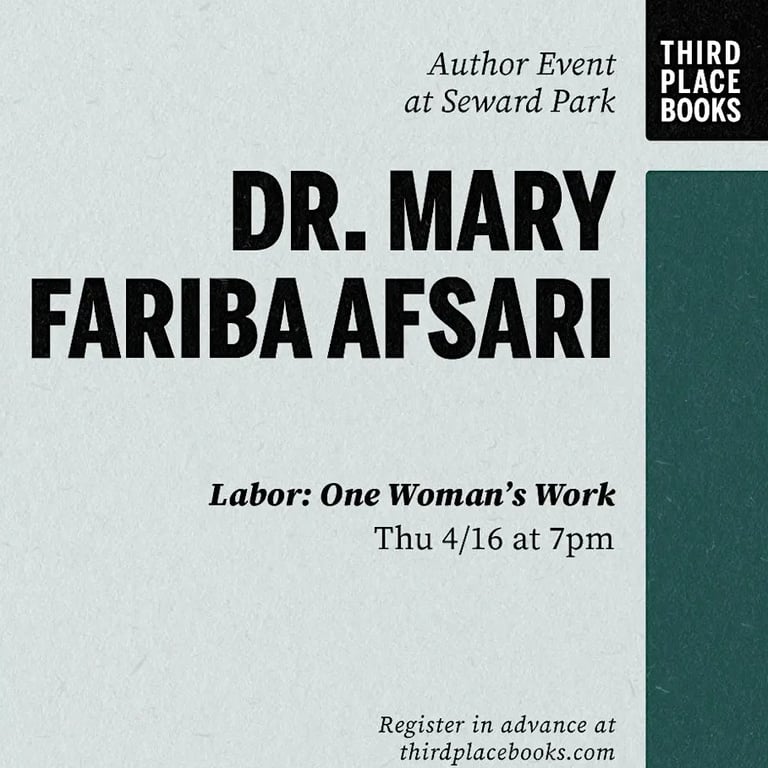 Dr. Mary Fariba Afsari with Dr. Ben DeLisa — 'Labor: One Woman's Work'