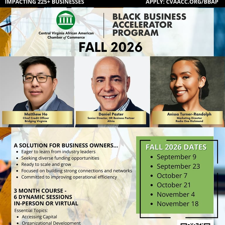 Fall 2026 Black Business Accelerator Program