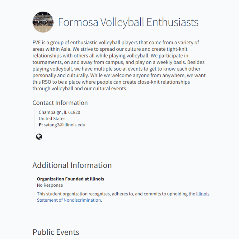 Formosa Volleyball Enthusiasts at UIUC -  industry in Champaign IL