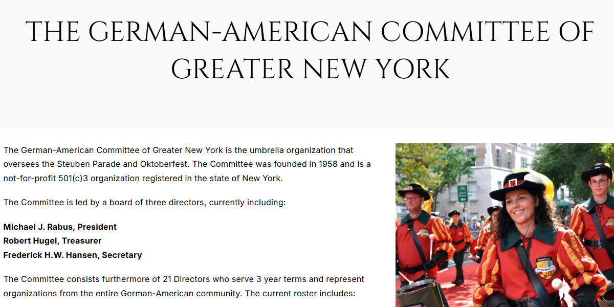 German-American Committee of Greater New York -  industry in New York NY