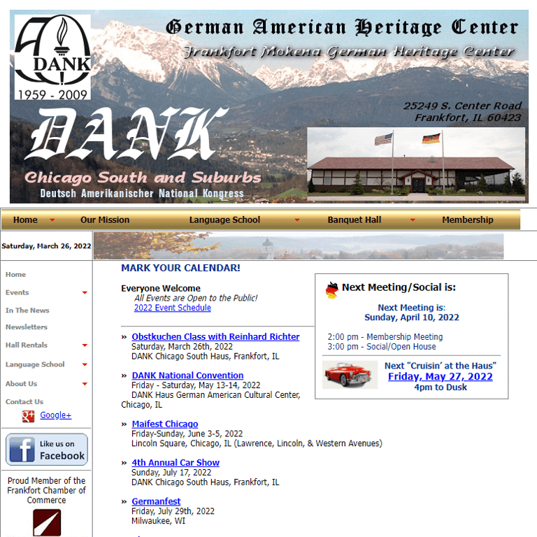 German American National Congress Chicago South and Suburbs - German category in Frankfort IL