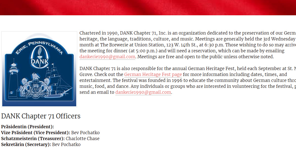 German American National Congress Erie -  industry in Erie PA