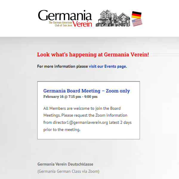Germania Verein - German category in San Jose CA