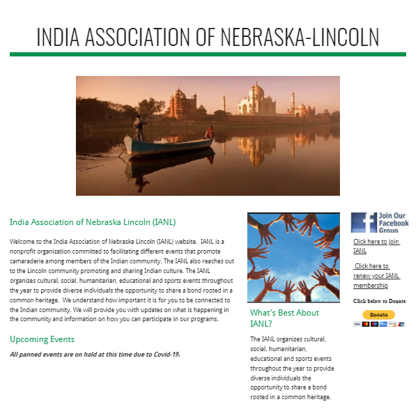 India Association of Nebraska - Lincoln
