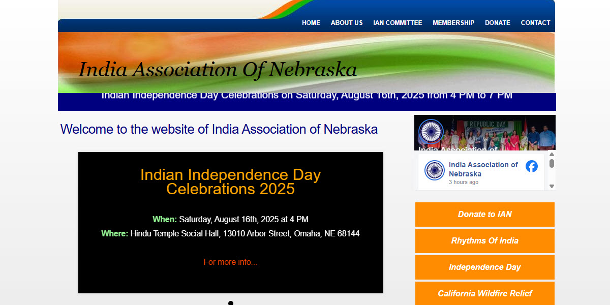 India Association of Nebraska -  industry in Omaha NE