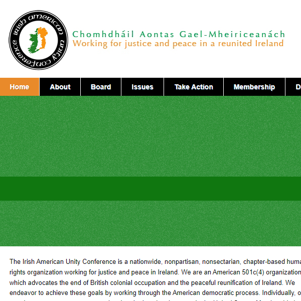 Irish American Unity Conference - Irish category in Washington DC