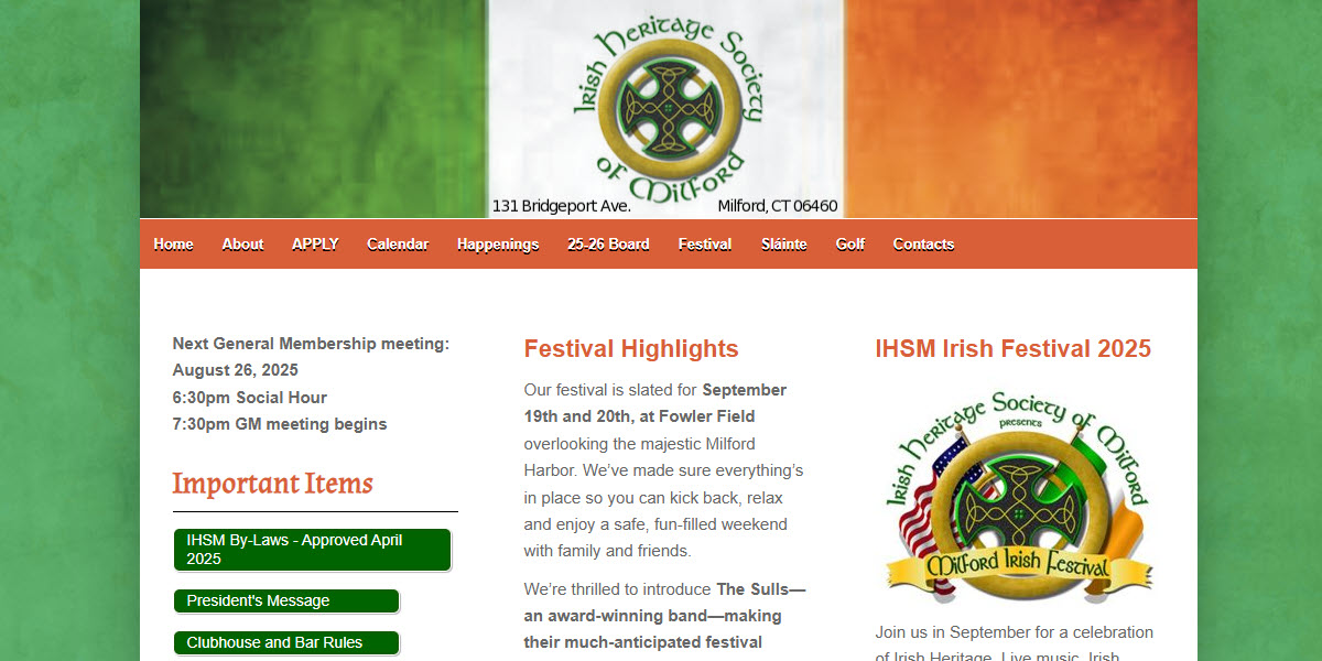 Irish Heritage Society of Milford -  industry in Milford CT