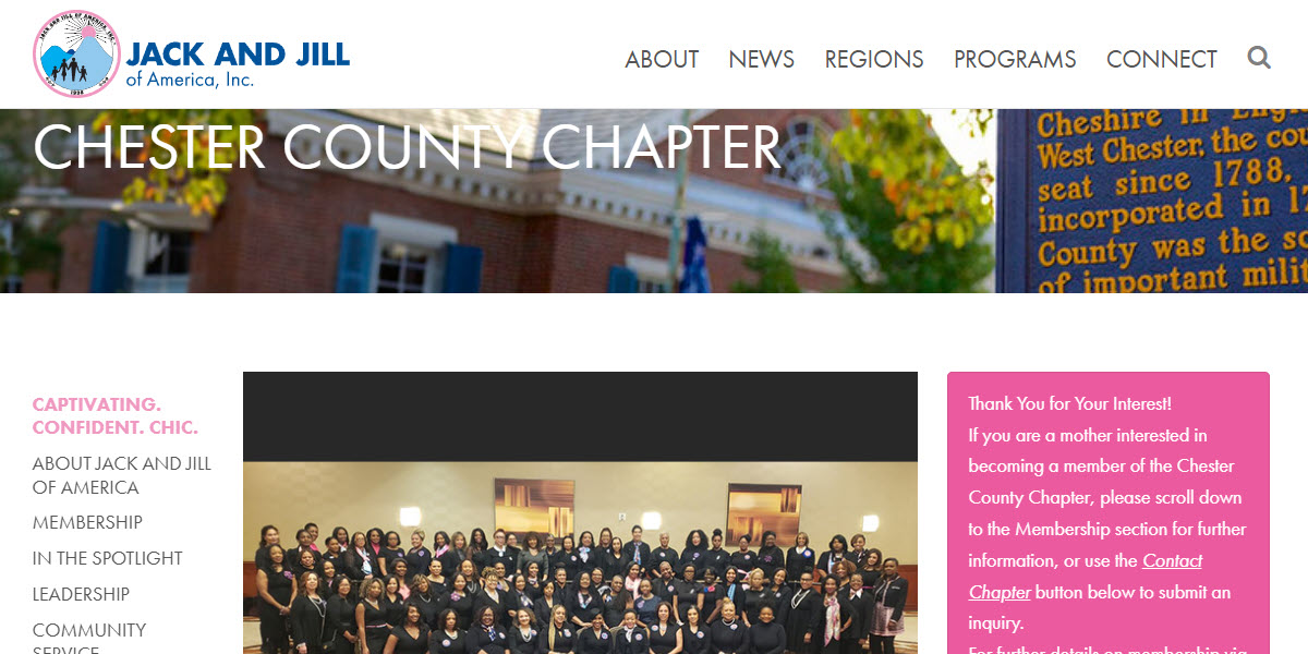 Jack & Jill of America, Inc. Chester County, PA Chapter -  industry in Kennett Square PA
