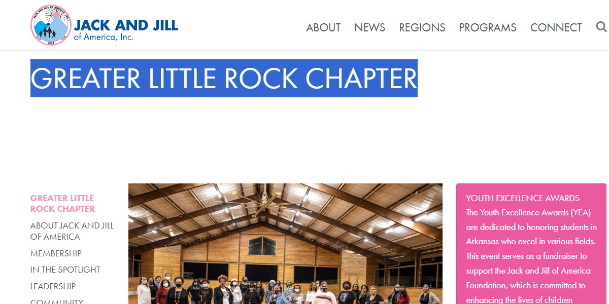 Jack and Jill of America, Inc.- Greater Little Rock Chapter -  industry in Little Rock AR