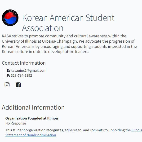 Korean American Student Association at UIUC -  industry in Champaign IL
