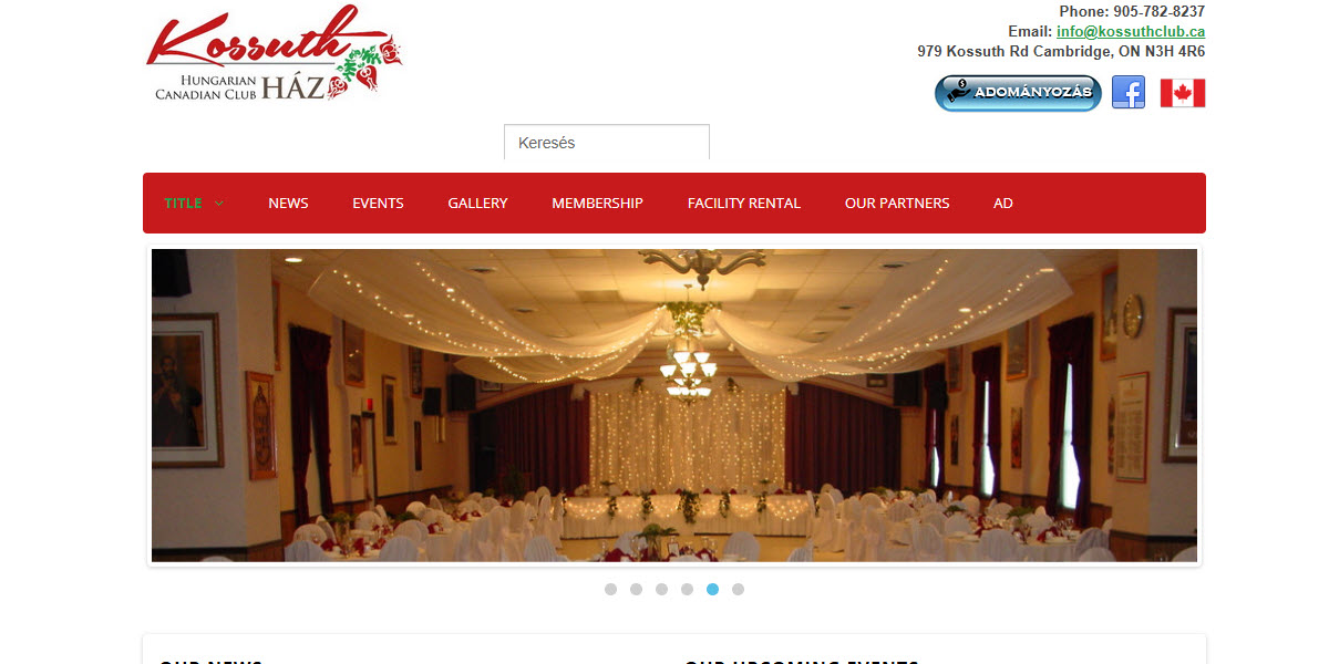 Kossuth Club - Hungarian Canadian Club of Waterloo-Wellington -  industry in Cambridge ON