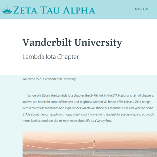 Lambda Iota Chapter of Zeta Tau Alpha - Women category in Nashville TN
