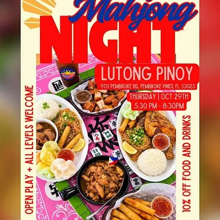 Mahjong Night at Lutong Pinoy Filipino Cuisine