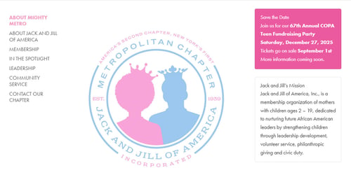 Metropolitan Chapter of Jack and Jill of America, Inc. -  industry in New York NY