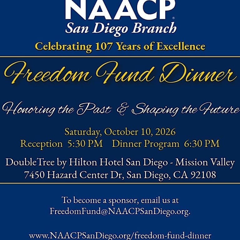 NAACP San Diego Branch 2026 Freedom Fund Dinner