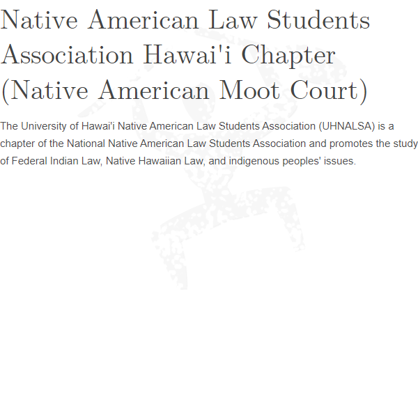 Native American Law Students Association Hawaii Chapter