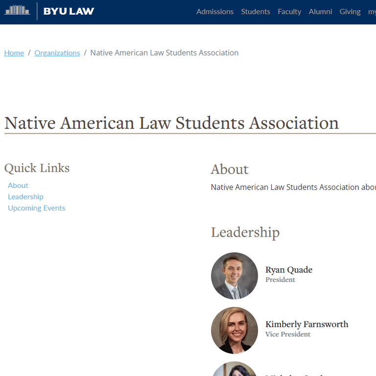 Native American Law Students Association at BYU Law -  industry in Provo UT