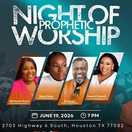 Night of Prophetic Worship Hosted by Streams of Joy Houston