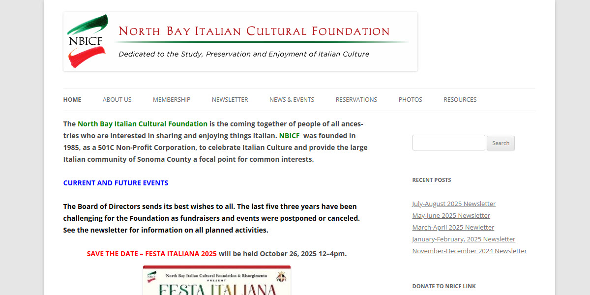 North Bay Italian Cultural Foundation -  industry in Santa Rosa CA