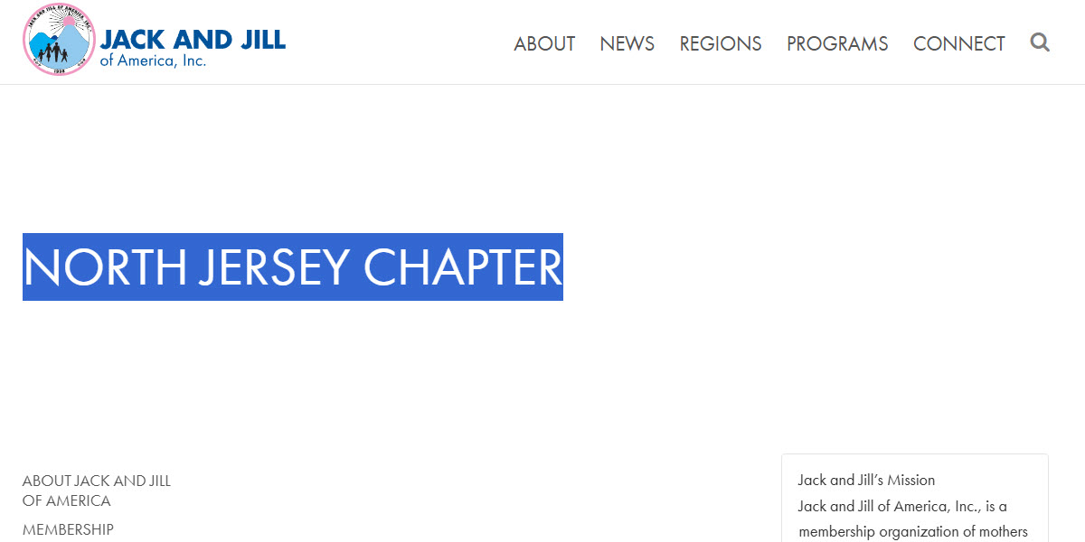 North Jersey Chapter of Jack and Jill of America -  industry in  NJ