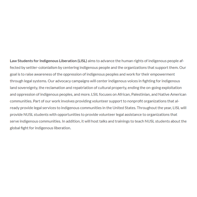 Northeastern Law Students for Indigenous Liberation
