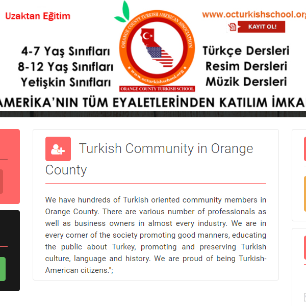 Orange County Turkish American Association - Turkish category in Irvine CA