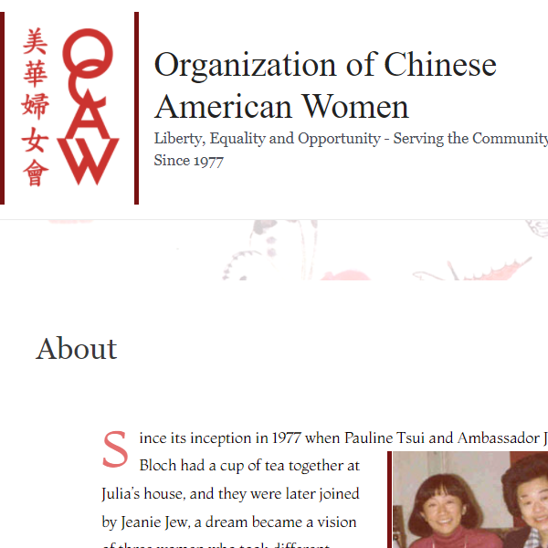 Organization of Chinese American Women - Chinese category in Oakton VA