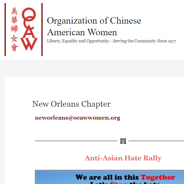 Organization of Chinese American Women New Orleans