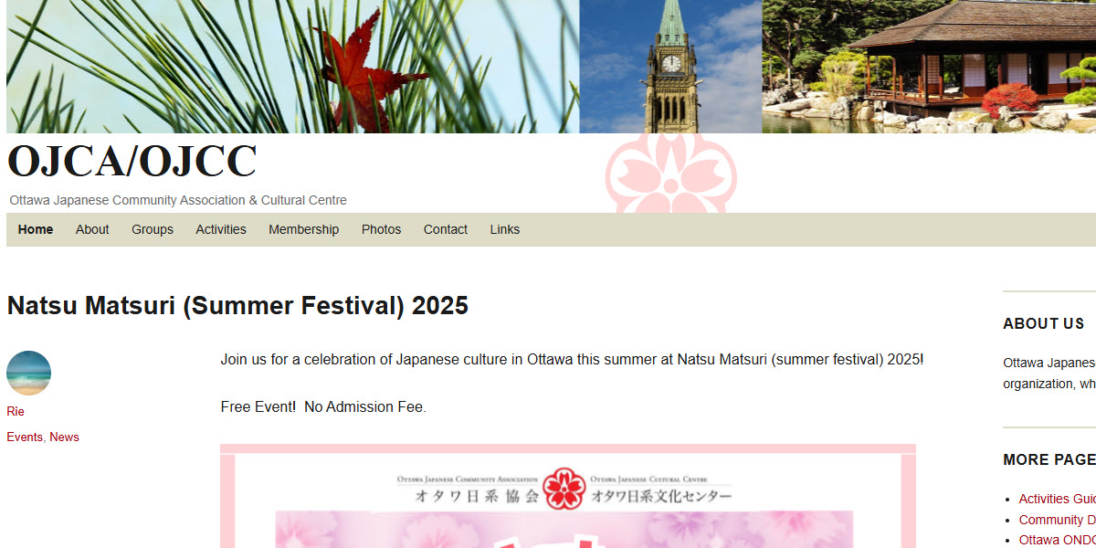 Ottawa Japanese Community Association -  industry in Ottawa ON