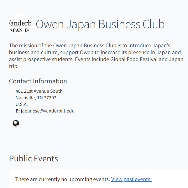 Owen Japan Business Club - Japanese category in Nashville TN