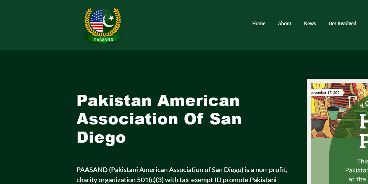 Pakistan American Association Of San Diego -  industry in San Diego CA